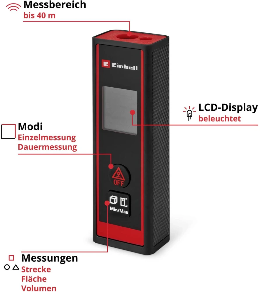 Lazerinis atstumų matuoklis Einhell TC-LD 40 R Miernik laserowy