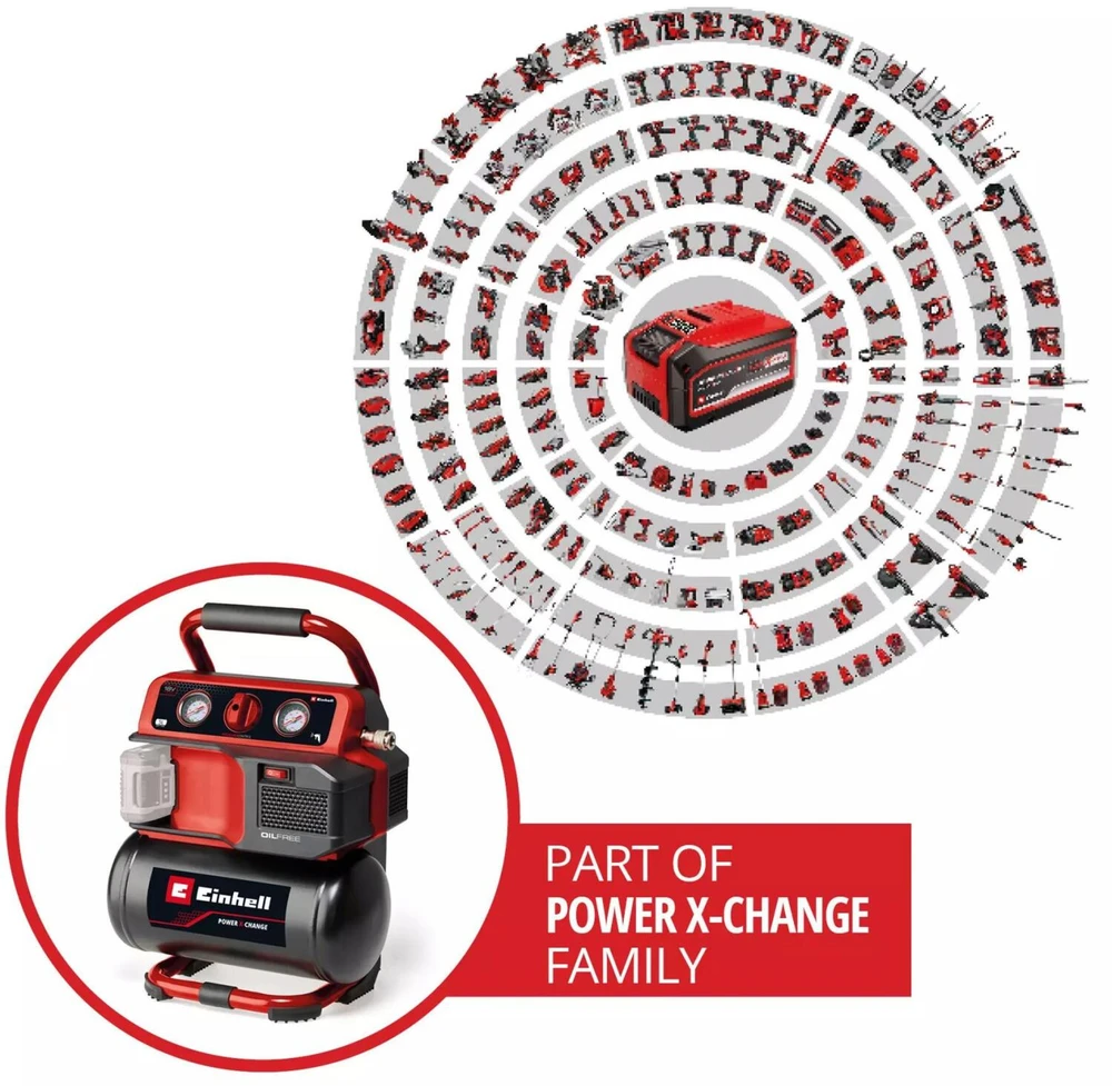 Einhell TE-AC 18/75 Li OF-Solo oro kompresorius 75 l/min Baterija