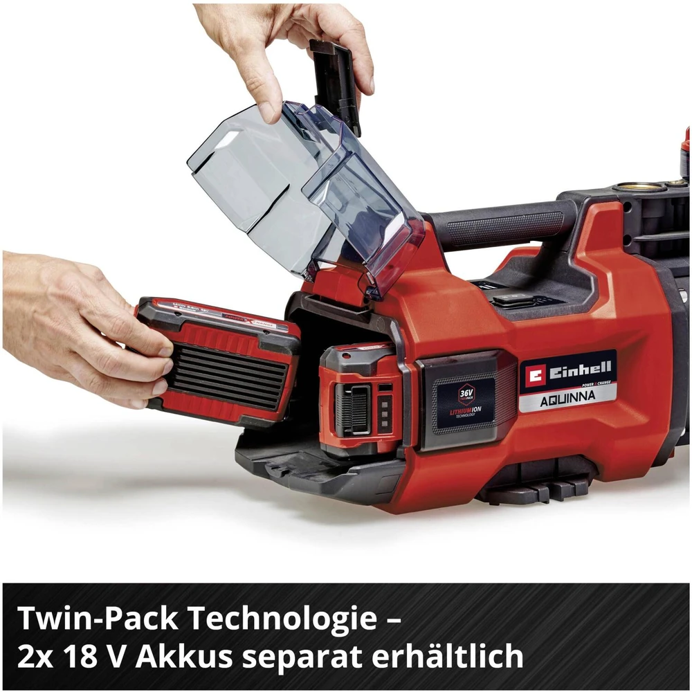 Einhell AQUINNA 36/34, Baterija, 3.7 bar, 3400 l/h, Juoda, Raudona - SOLO