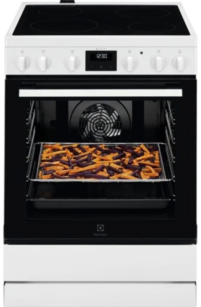 60 cm pločio baltos spalvos el keraminė viryklė Electrolux LKR64023AW