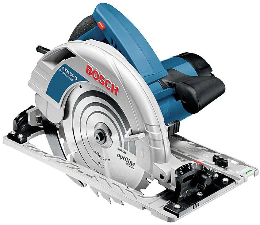 Žiedinis pjūklas Bosch GKS 85 G 2200 W 235 mm (0615990M92) + kreipiamasis bėgis FSN 1400