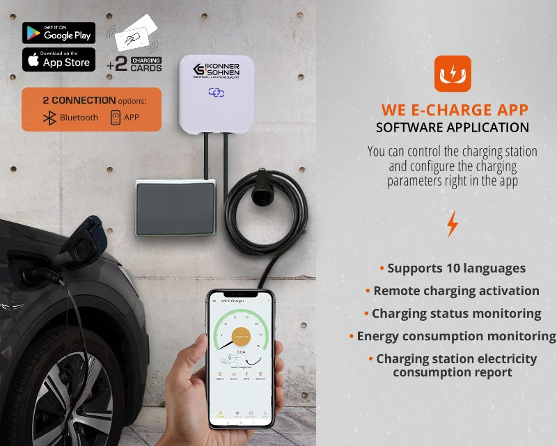 KÖNNER & SÖHNEN Bazinė stotelė ŁADOWANIA POJAZDÓW ELEKTRYCZNYCH 22kW 400V KS P32/3