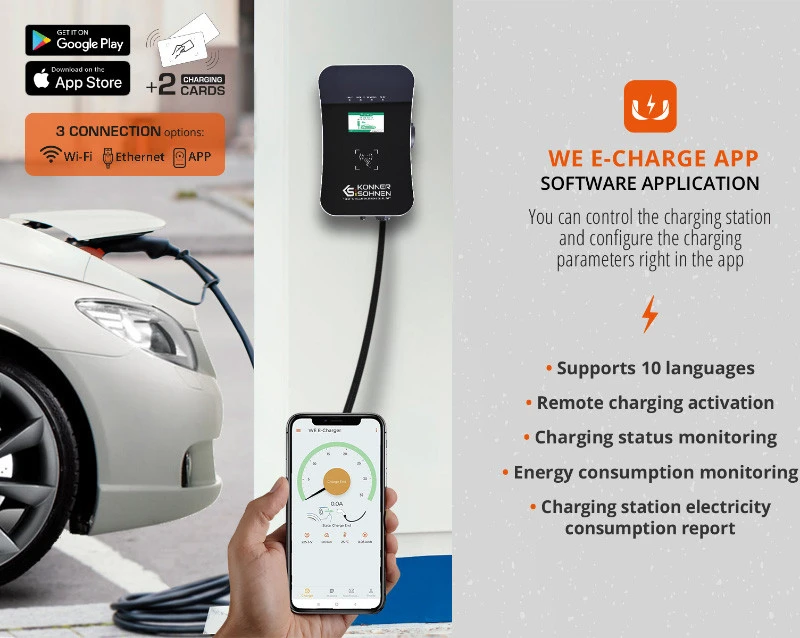 KÖNNER & SÖHNEN Bazinė stotelė ŁADOWANIA POJAZDÓW ELEKTRYCZNYCH 22kW 400V KS X32/3