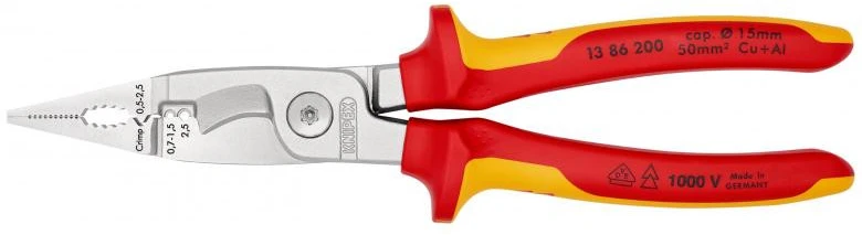 Replės elektrikui VDE 200mm, Knipex
