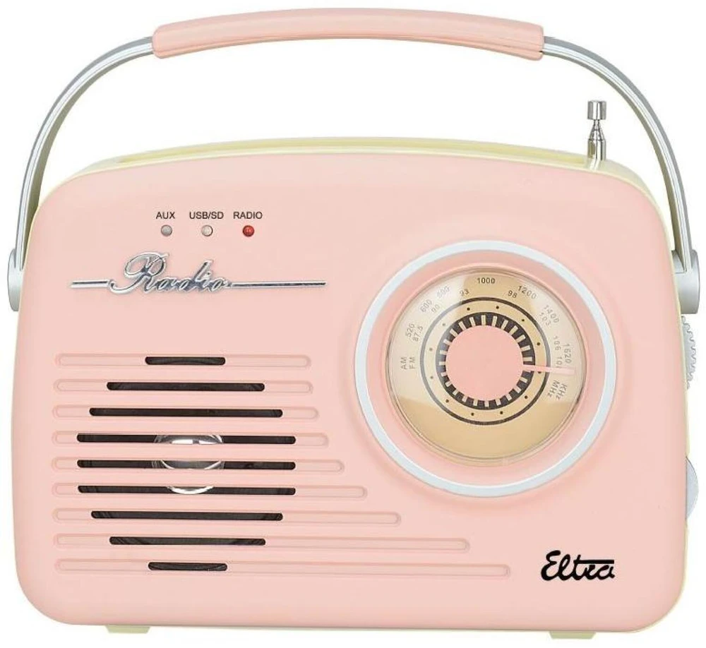 Eltra Radio LUIZA RETRO SP-11 MP3 USB SD Rožinė