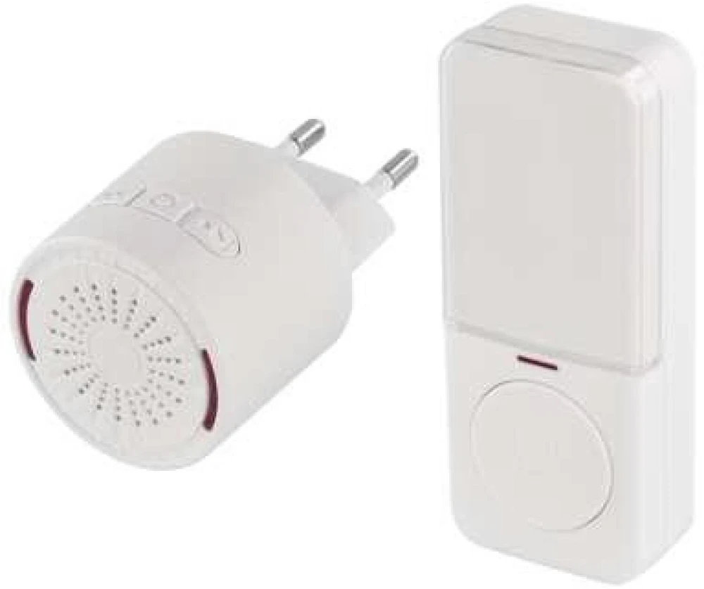 Emos Bevielis durų skambutis P5734, P5734, 150 m, 10 melodijų, 85 dB, IP56, 230 V AC, automatinis poravimas