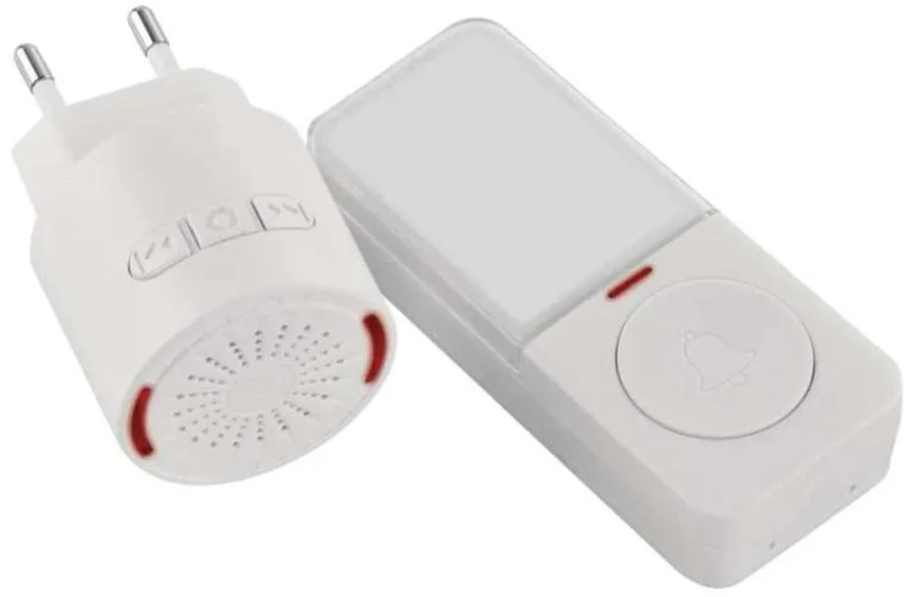 Emos Bevielis durų skambutis P5734, P5734, 150 m, 10 melodijų, 85 dB, IP56, 230 V AC, automatinis poravimas