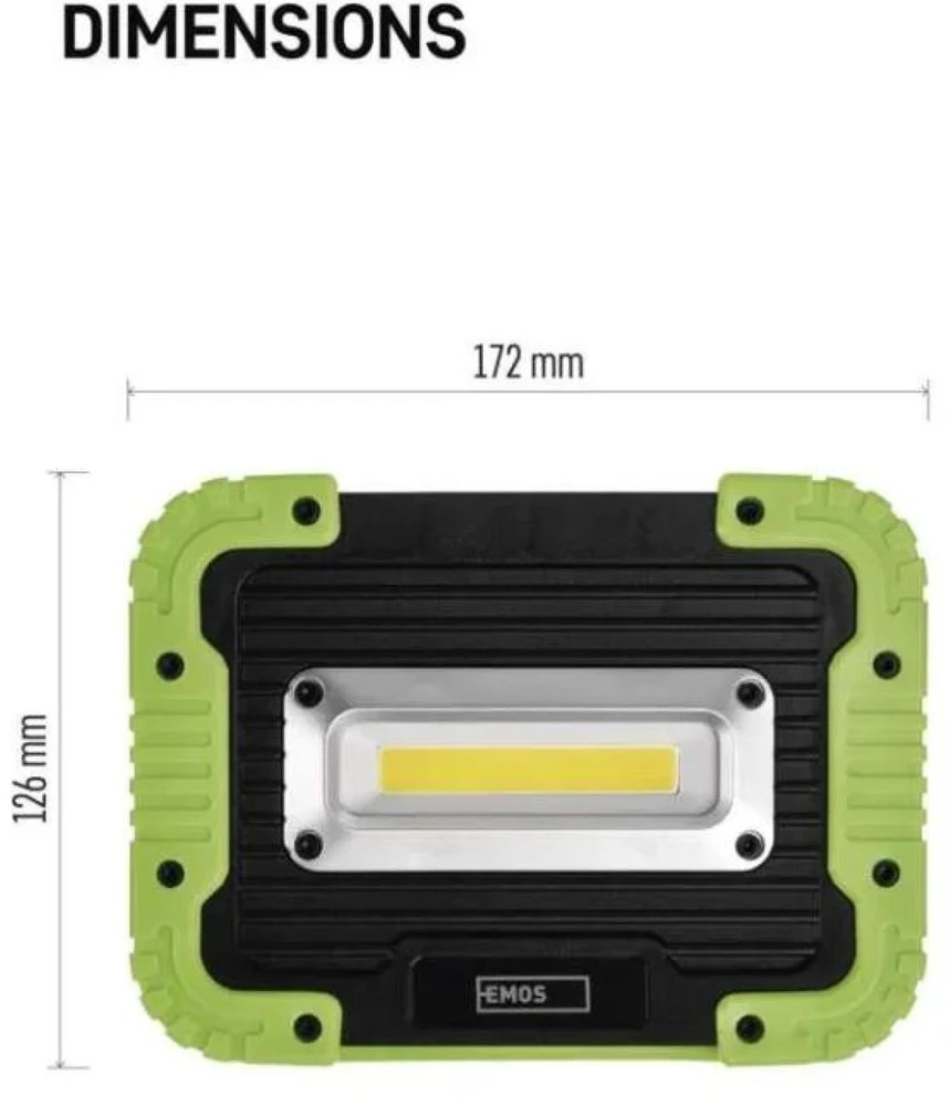 Nešiojamas COB LED šviestuvas, 600lm, įkraunamas, 3000mAh, su POWERBANK, IP44, EMOS