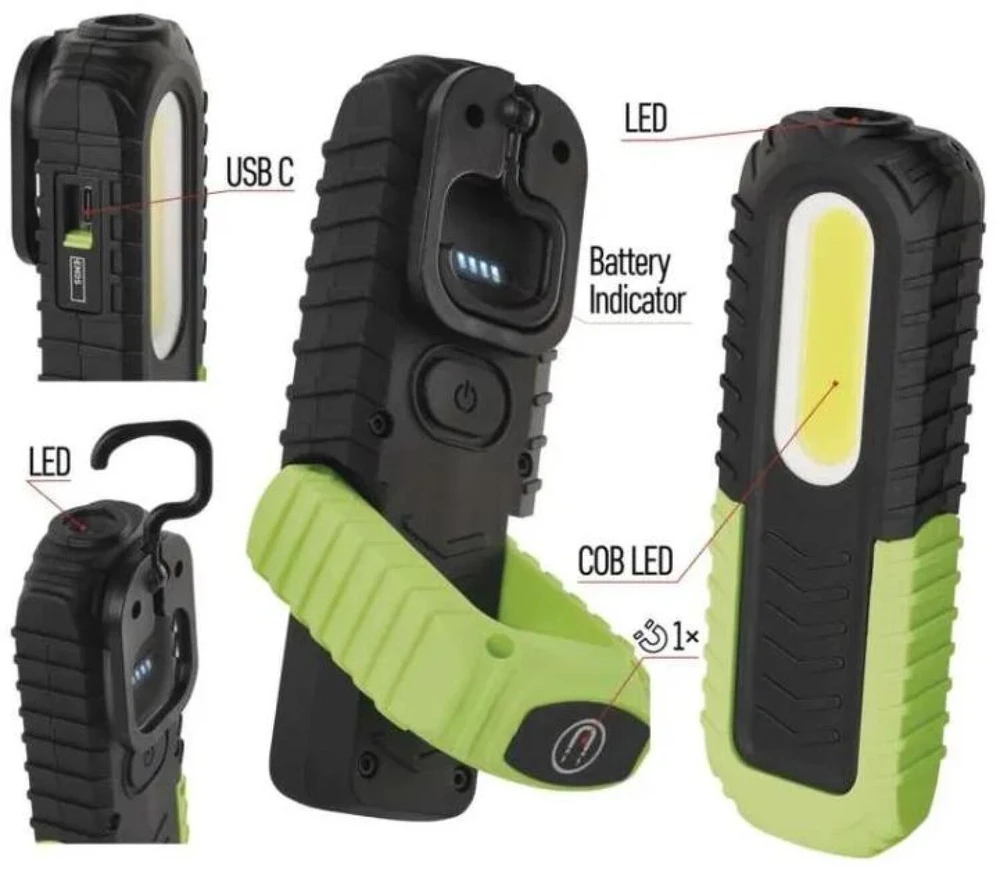 EMOS įkraunama LED darbo lempa 400 lm, IP43, 2000 mAh, P4531