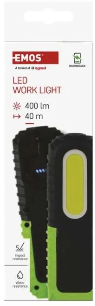 EMOS įkraunama LED darbo lempa 400 lm, IP43, 2000 mAh, P4531
