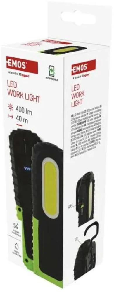 EMOS įkraunama LED darbo lempa 400 lm, IP43, 2000 mAh, P4531