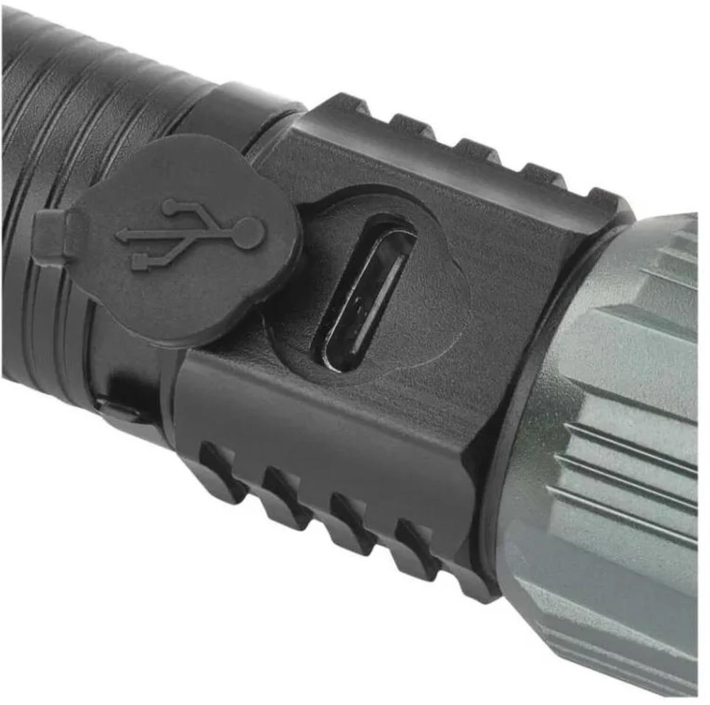 Emos įkraunamas metalinis žibintas P3120, 300 lm, 700 mAh, 4 režimai, IP43, USB-C, 100 m spindulio atstumas