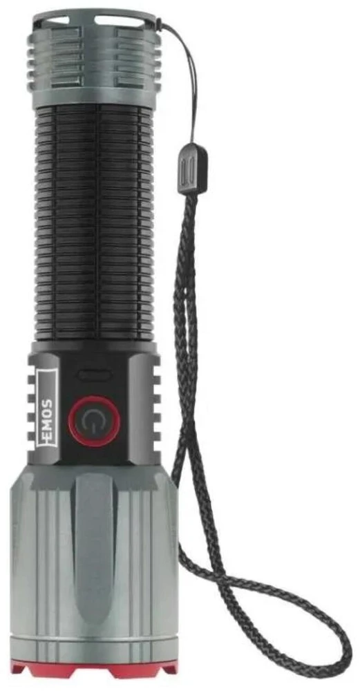 Emos įkraunamas metalinis žibintas P3122, 3000 lm, 5000 mAh, IP43, 4 režimai, USB-C, smūgiams atsparus, powerbank funkcija