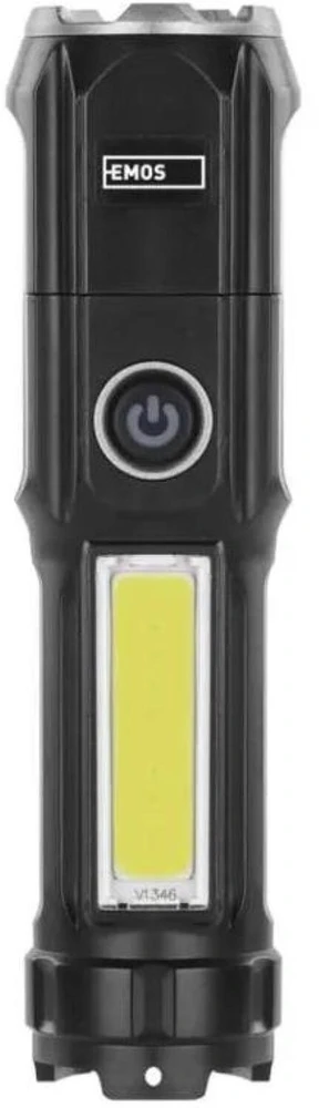 Emos įkraunamas žibintuvėlis P3214, 150 lm, 1200 mAh, 80 g, IP44, 4 režimai, Micro USB, smūgiams atsparus