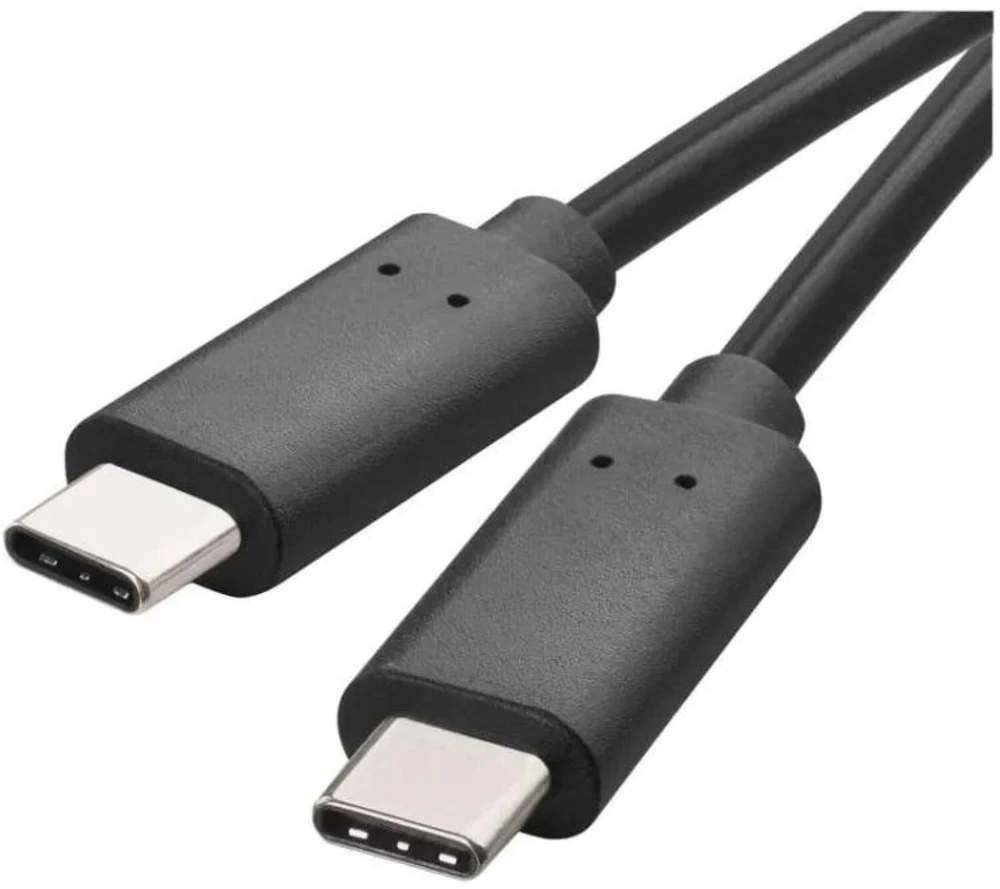 Emos Įkrovimo ir duomenų kabelis SM7028BL, 1m, 100W, 480 Mbit/s, USB-C-C, juodas