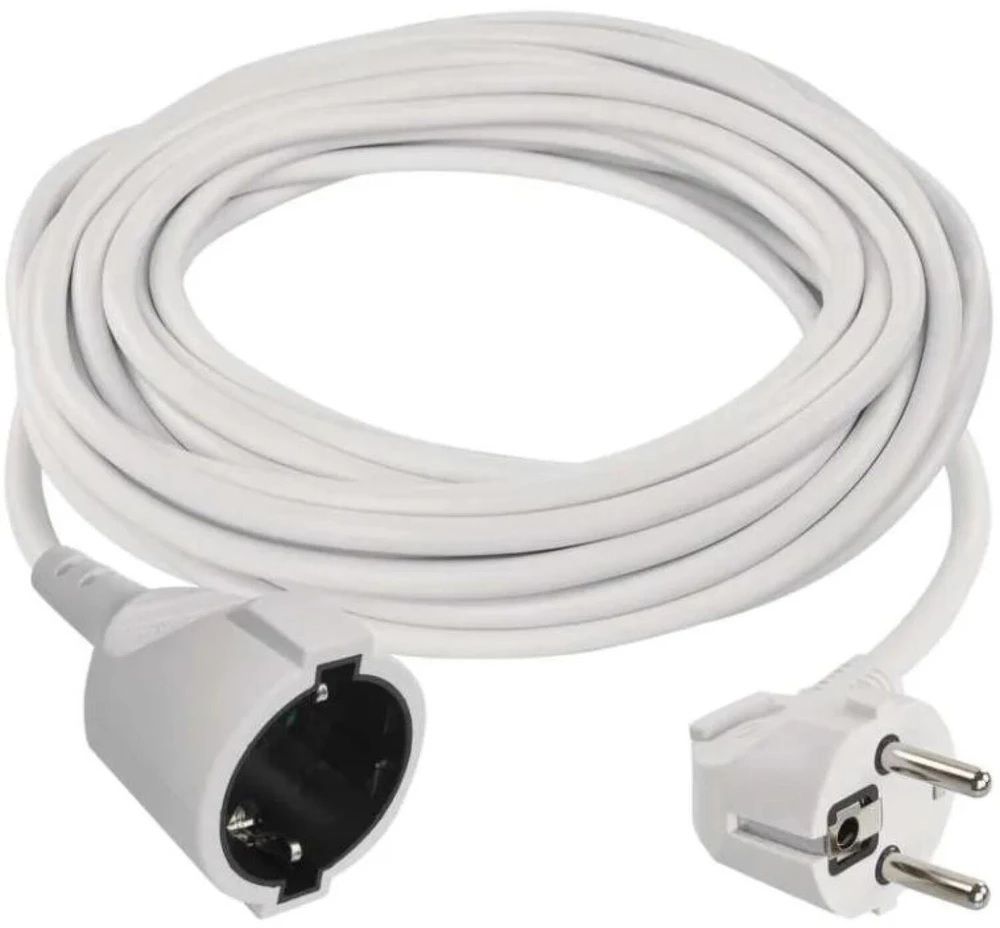 Ilgiklis 1 lizdo 10m su įžeminimu 3x1.5 mm² baltas EMOS