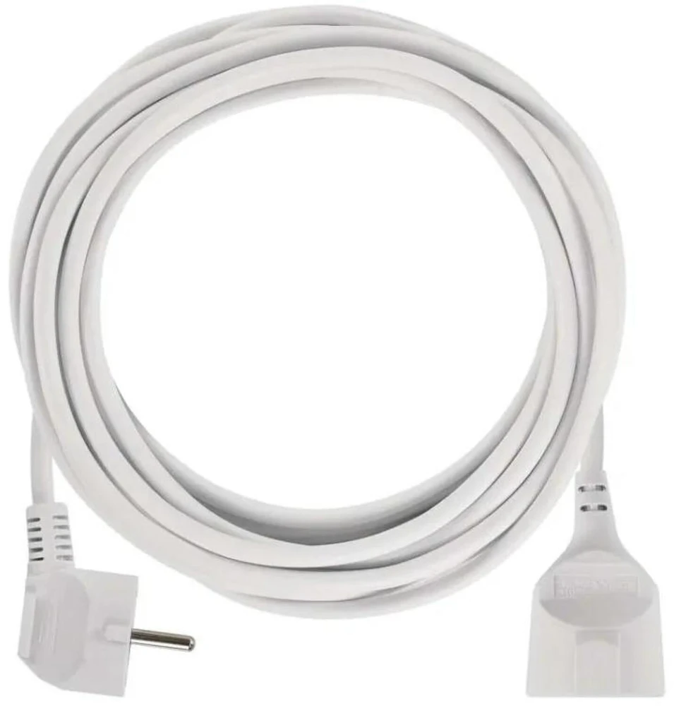 Emos Ilgintuvas P0125R, 5 m, 1x2P+PE SCHUKO, balta, PVC, 1 vnt, 3 680 W, vaikų apsauga