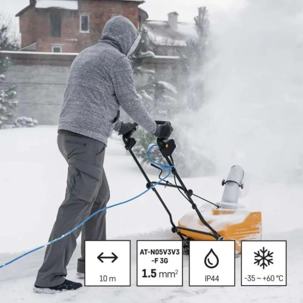 Emos Ilgintuvas P01510W, 10 m, mėlyna, 250 V, 16 A, 1 lizdas, IP44, PVC, vaikų apsauga