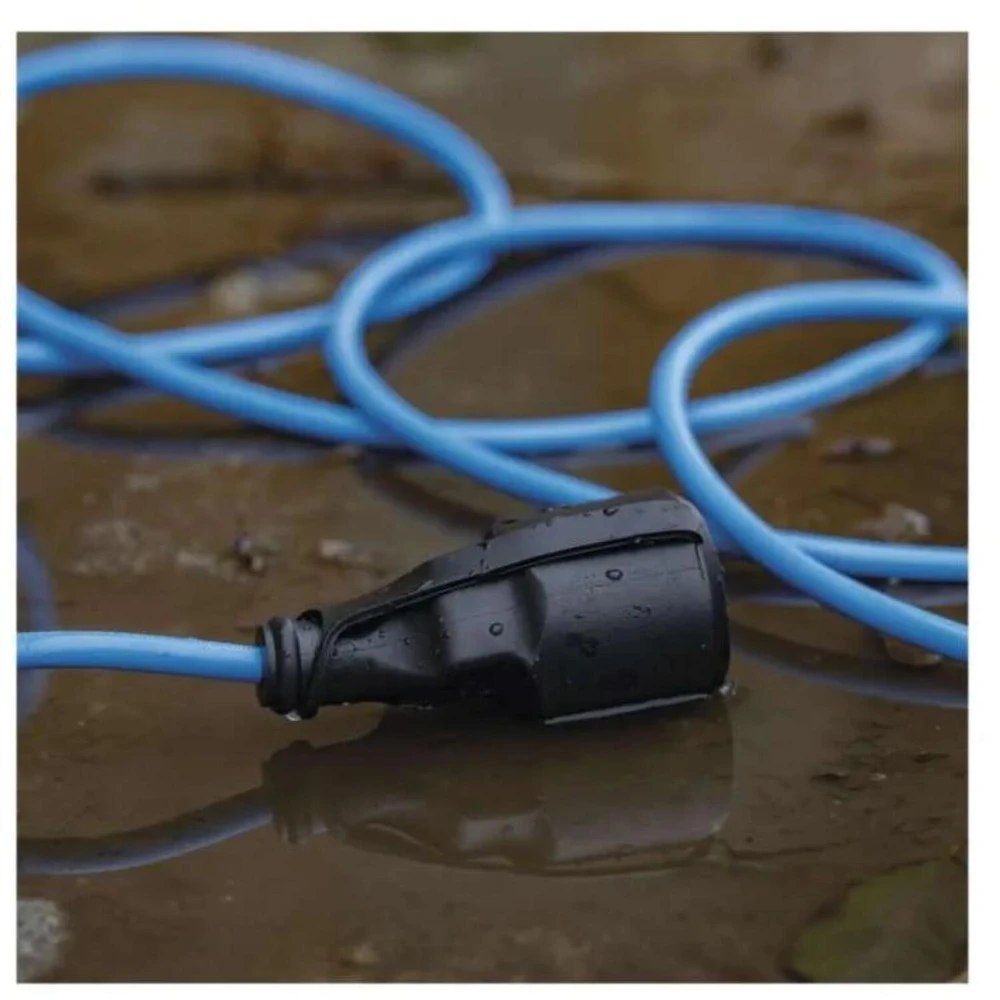 Emos Ilgintuvas P01510W, 10 m, mėlyna, 250 V, 16 A, 1 lizdas, IP44, PVC, vaikų apsauga