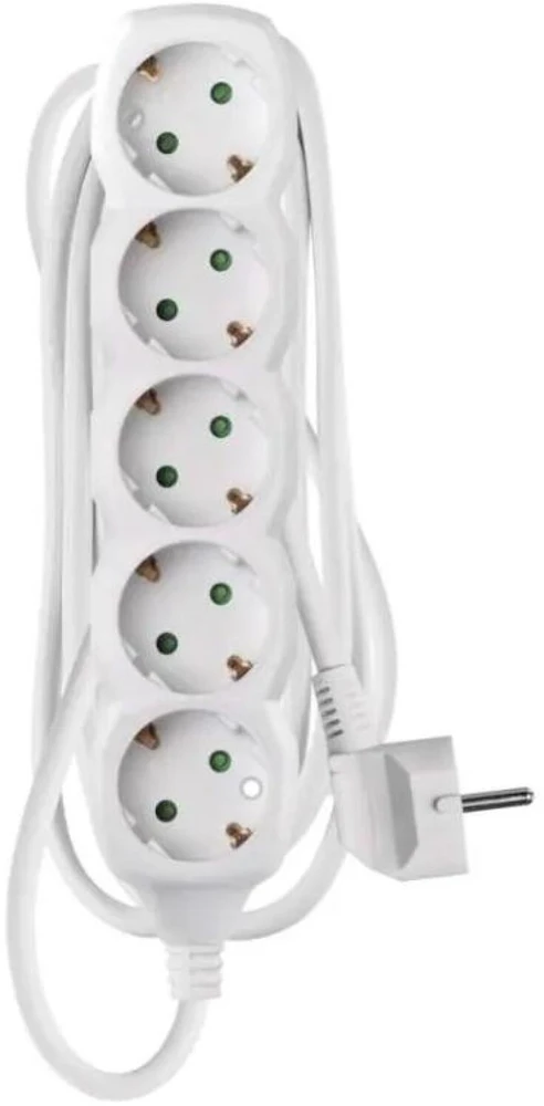 Emos Ilgintuvas P0523R, 3m, 5×2P+PE VOKIŠKAS, PVC, 3680W, vaikų apsauga