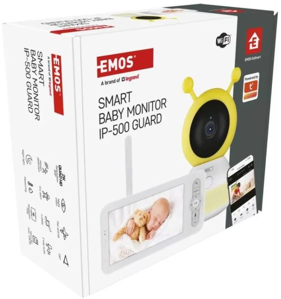 EMOS IP-500 GUARD su monitorem i Wi-Fi