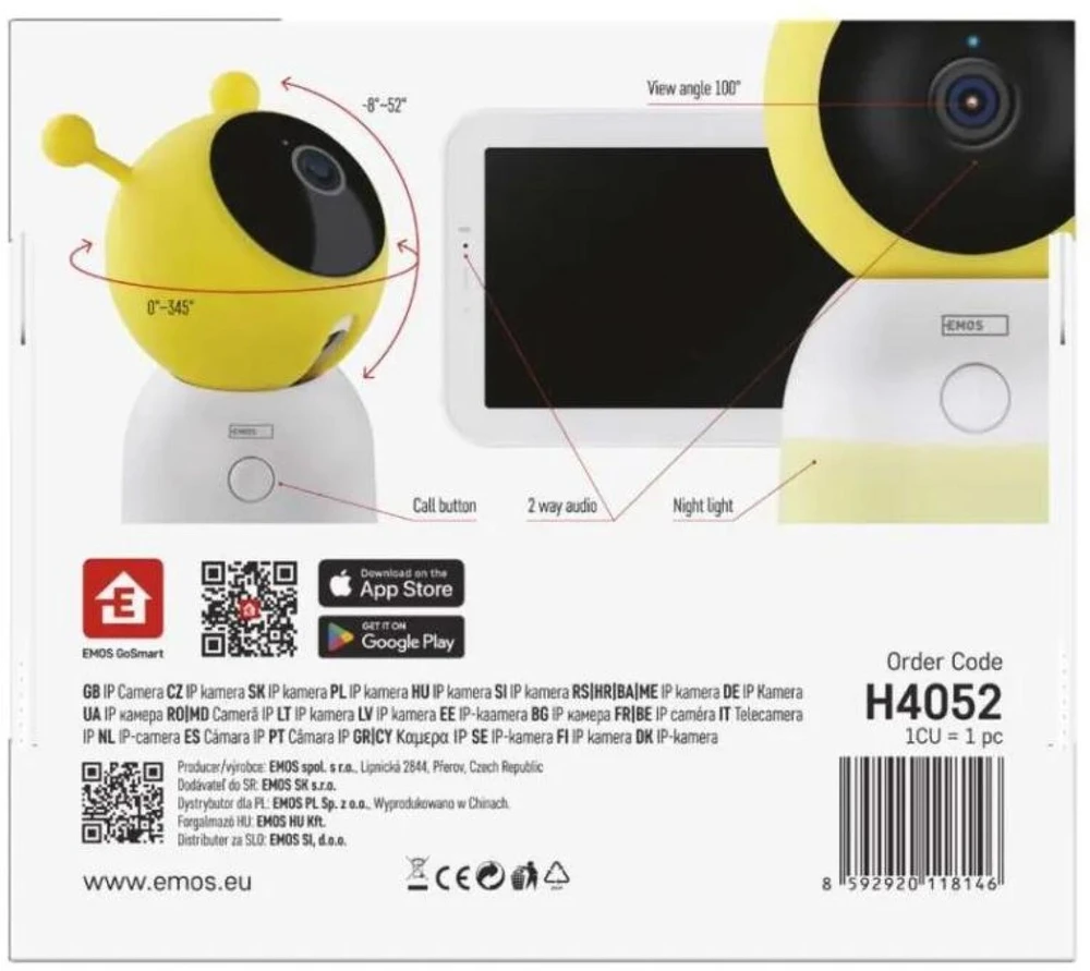 EMOS IP-500 GUARD su monitorem i Wi-Fi