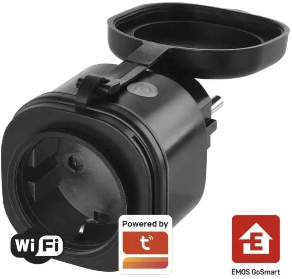 Emos išmanioji kištukinė P5532, 230 V~/16 A, 3 680 W, 30 programų, IP44, Wi-Fi 802.11 b/g/n, 2,4 GHz