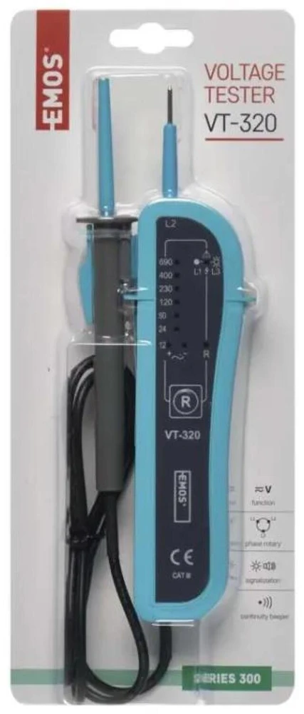 Emos testeris, įtampos testeris VT-320 fazių nustatymas