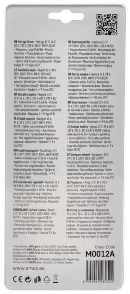 Emos testeris, įtampos testeris VT-320 fazių nustatymas