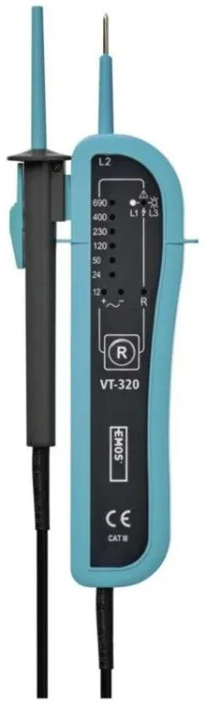 Emos testeris, įtampos testeris VT-320 fazių nustatymas
