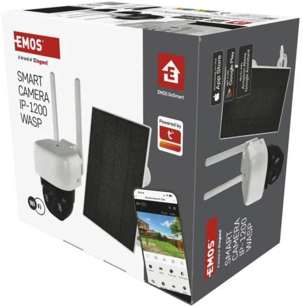 Emos lauko kamera IP-1200 WASP H4067, 5MPx, 9 200 mAh, IP44, 135°, naktinis matymas, dvipusis ryšys