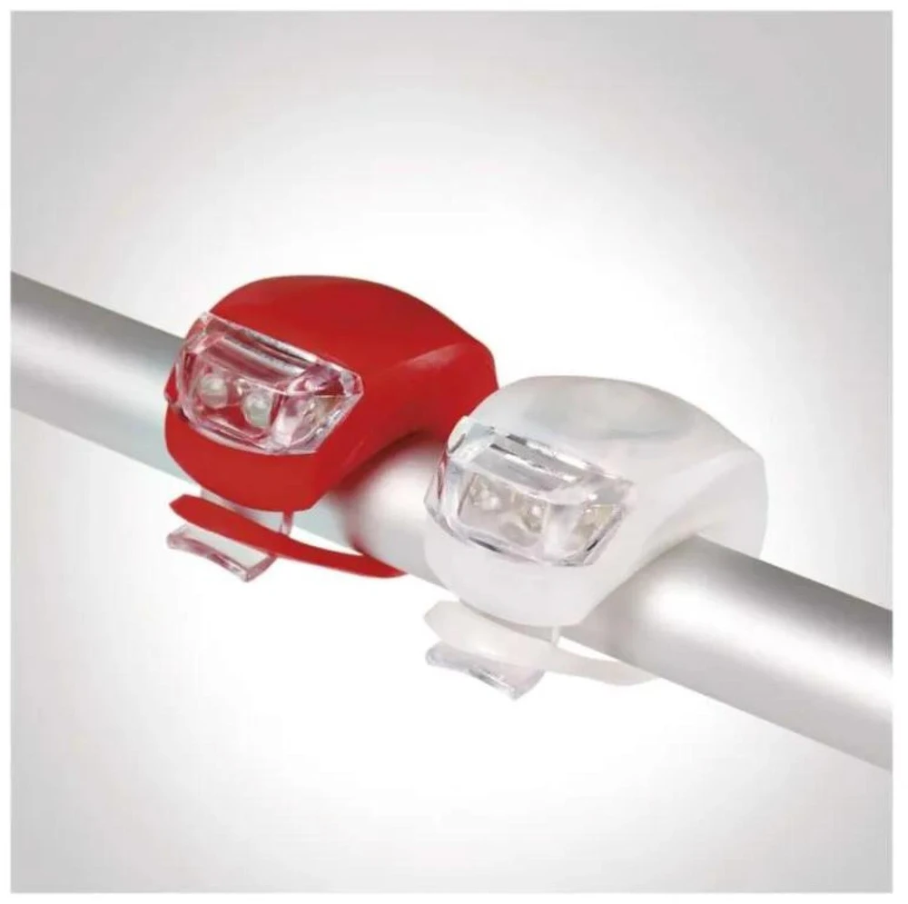 „Emos“ LED priekinis galinis dviračio žibintas P3921 ant 2 × CR2032, 10 lm