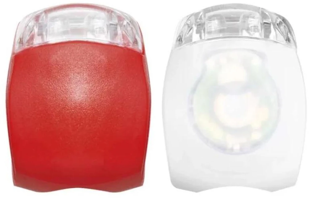 „Emos“ LED priekinis galinis dviračio žibintas P3921 ant 2 × CR2032, 10 lm
