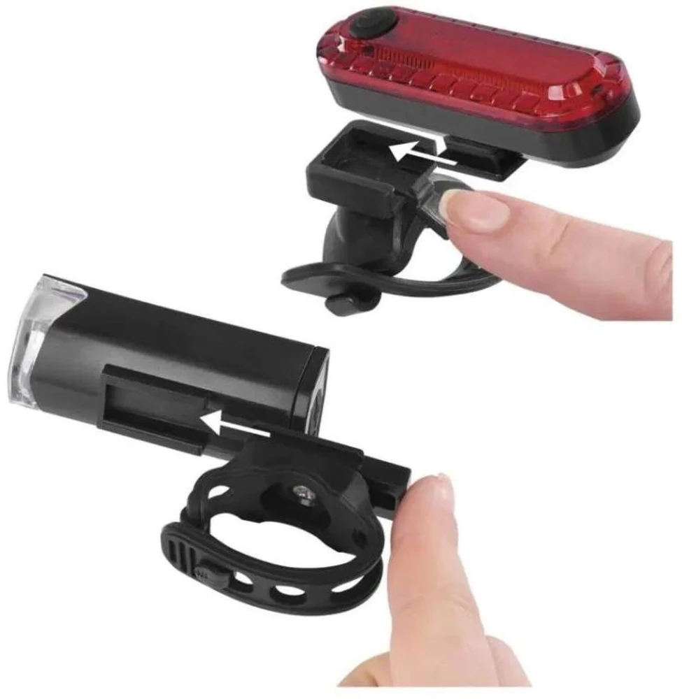 Emos LED Front Rear Rechargeable Bike Flashlight P3923, 90 lm