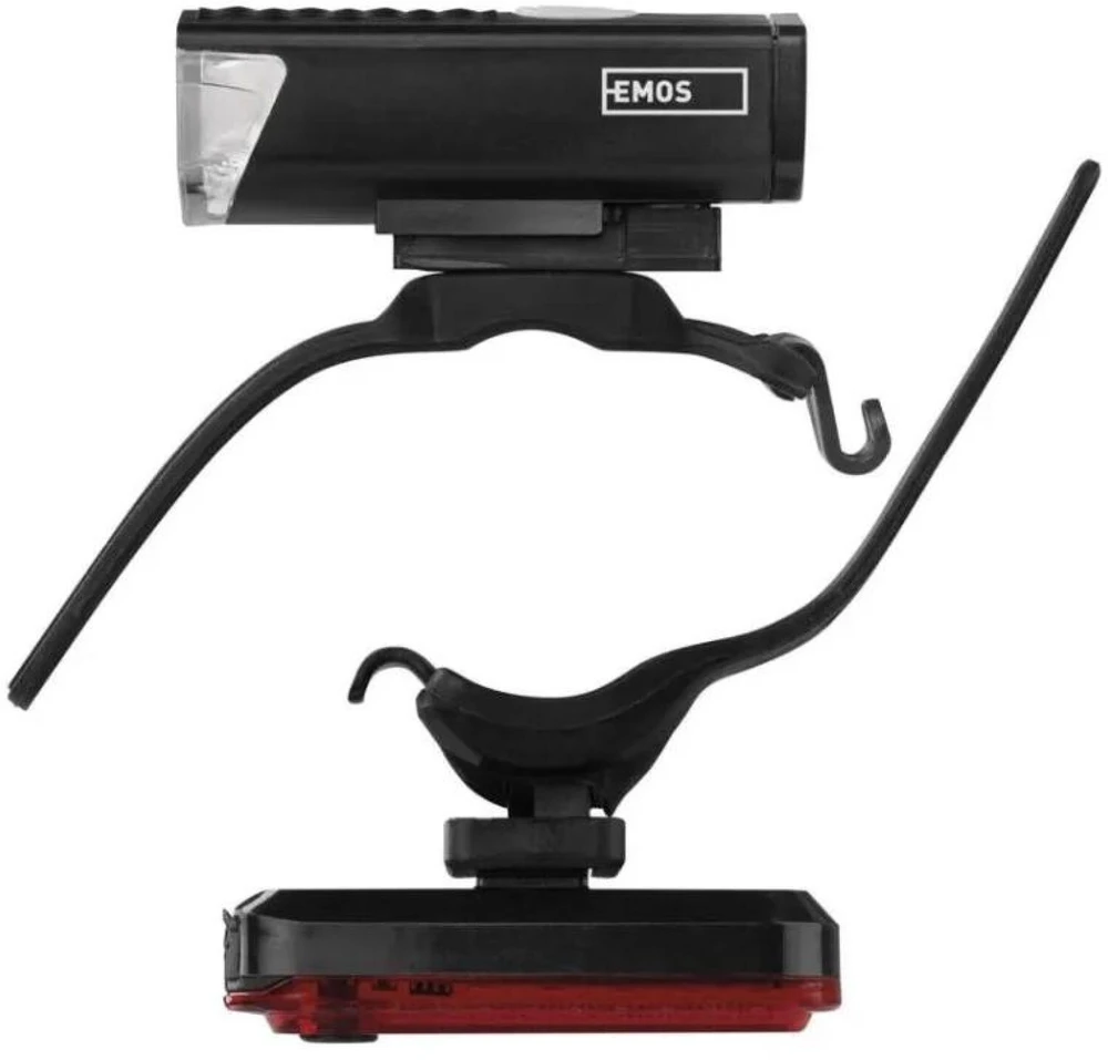Emos LED Front Rear Rechargeable Bike Flashlight P3923, 90 lm