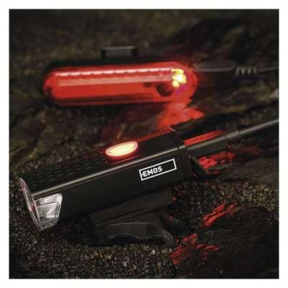 Emos LED Front Rear Rechargeable Bike Flashlight P3923, 90 lm