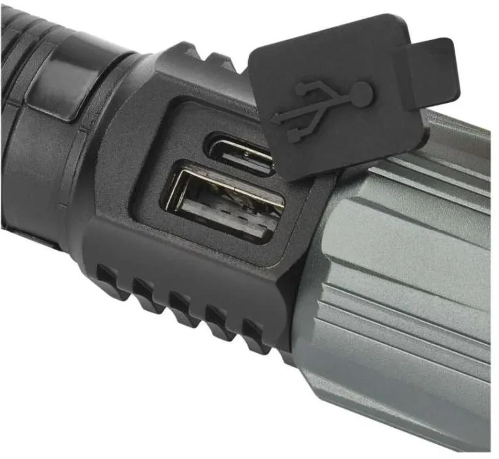 Emos LED įkraunamas metalinis žibintas P3121, 1200 lm, 2200 mAh, aliuminis, 4 režimai, IP43