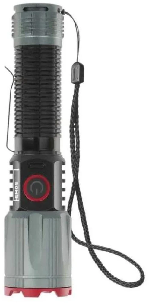 Emos LED įkraunamas metalinis žibintas P3121, 1200 lm, 2200 mAh, aliuminis, 4 režimai, IP43