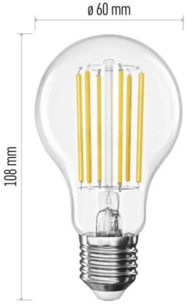 EMOS Filament A60 7,2W E27 neutrální bílá