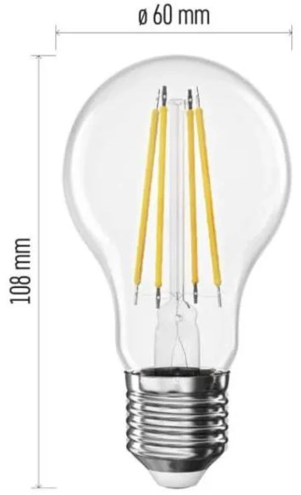 Emos Żarówka LED Filament ZF5157 5W E27 A60 2700K transparentna ciepła