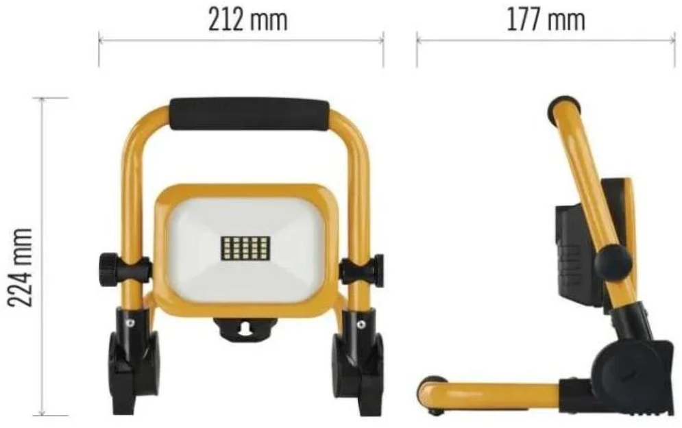 Kondicionierius Emos Geti LED spotlight ACCO rechargeable portable, 10W, yellow, cool baltas