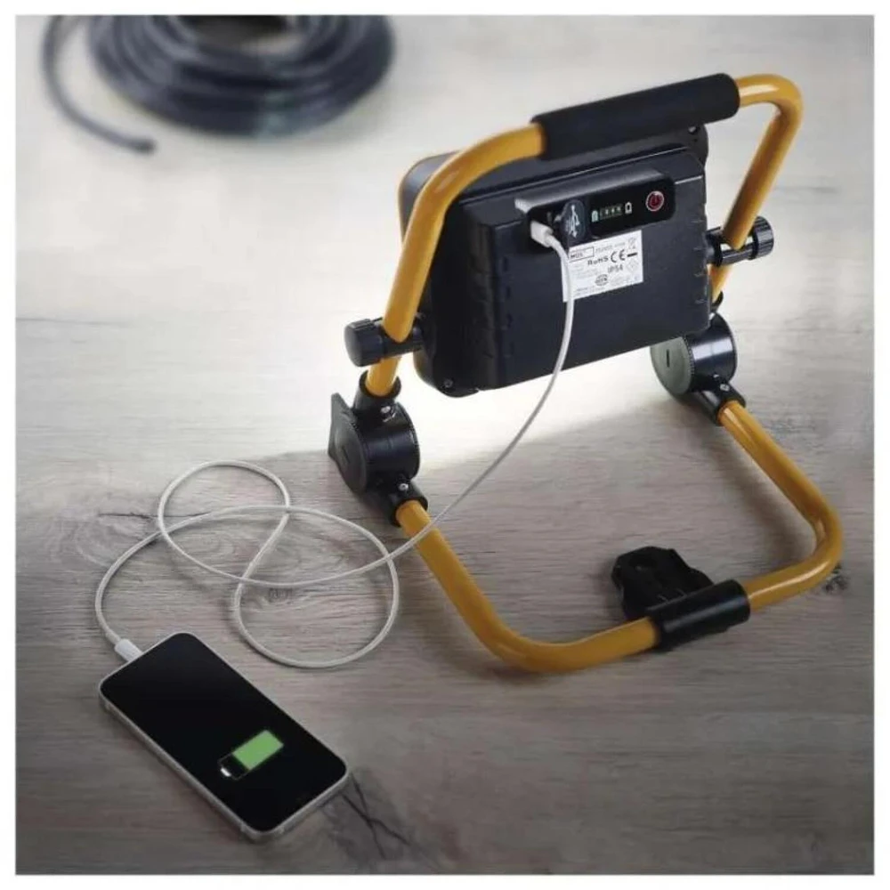 Kondicionierius Emos Geti LED spotlight ACCO rechargeable portable, 20W, yellow, cool baltas