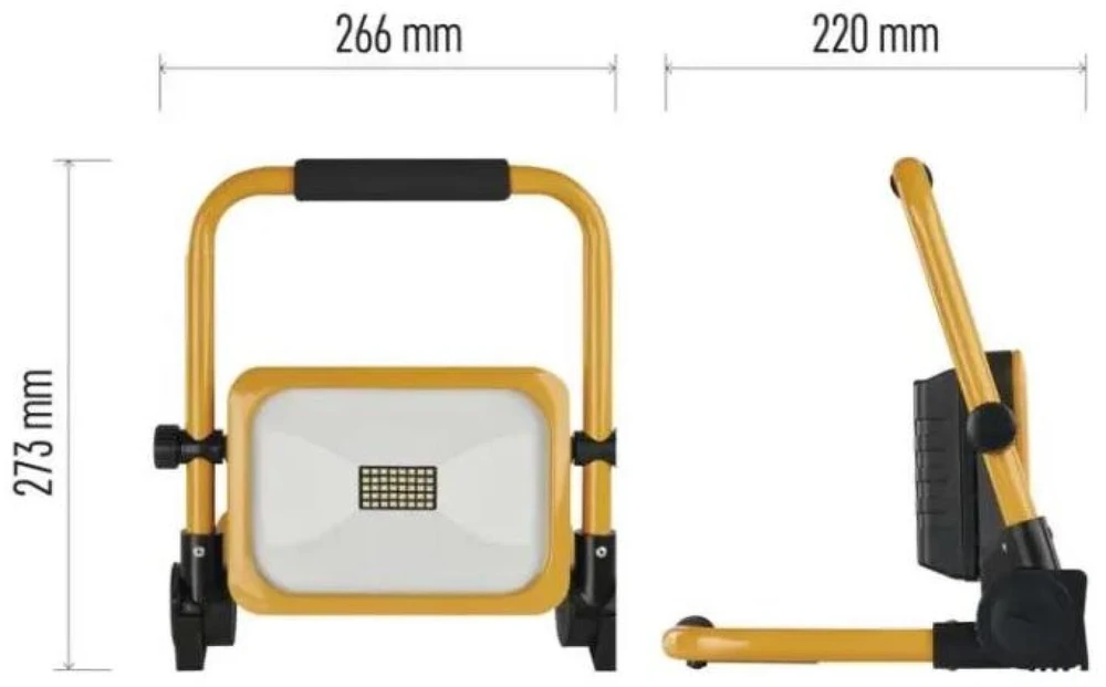 Kondicionierius Emos Geti LED spotlight ACCO rechargeable portable, 20W, yellow, cool baltas