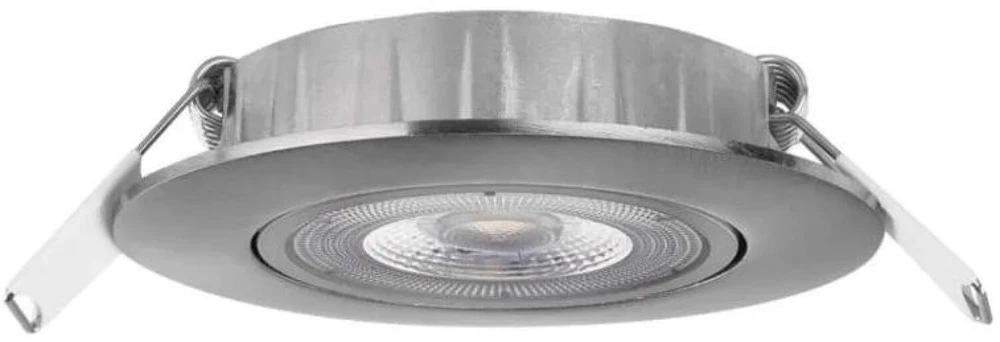 Emos LED spotlight SIMMI sidabrinis, circle 5W warm baltas
