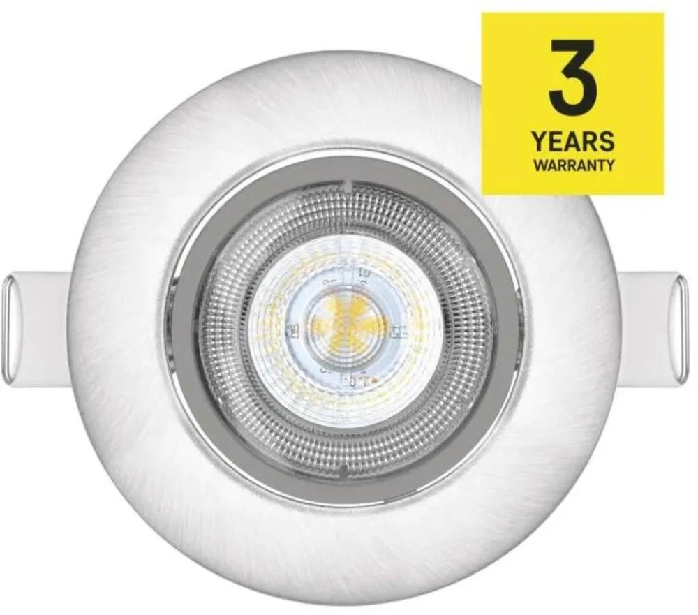 Emos LED spotlight SIMMI sidabrinis, circle 5W warm baltas