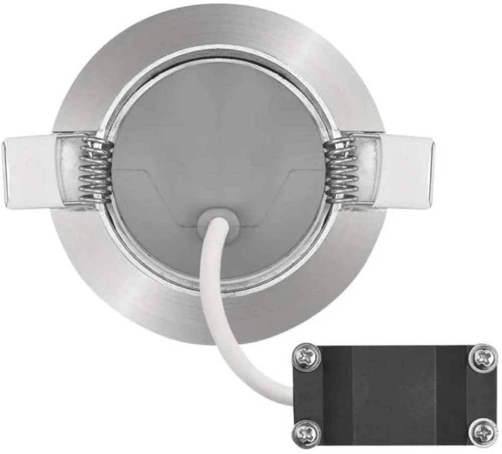 Emos LED spotlight SIMMI sidabrinis, circle 5W warm baltas