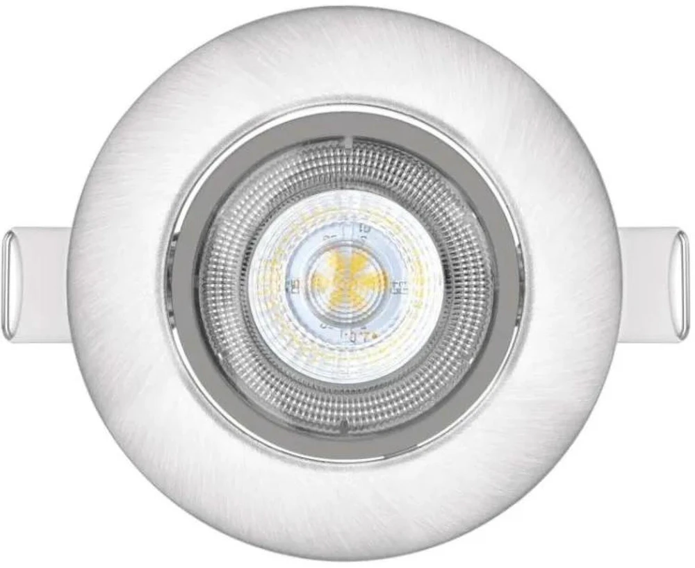 Emos LED spotlight SIMMI sidabrinis, circle 5W warm baltas