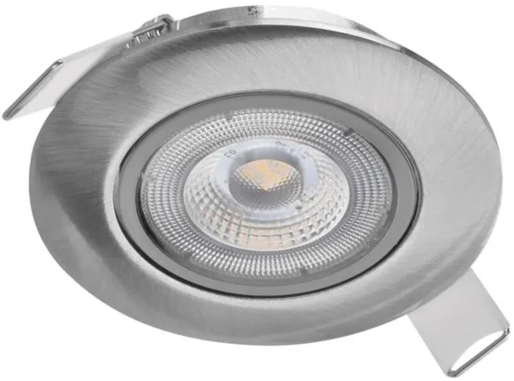 Emos LED spotlight SIMMI sidabrinis, circle 5W warm baltas
