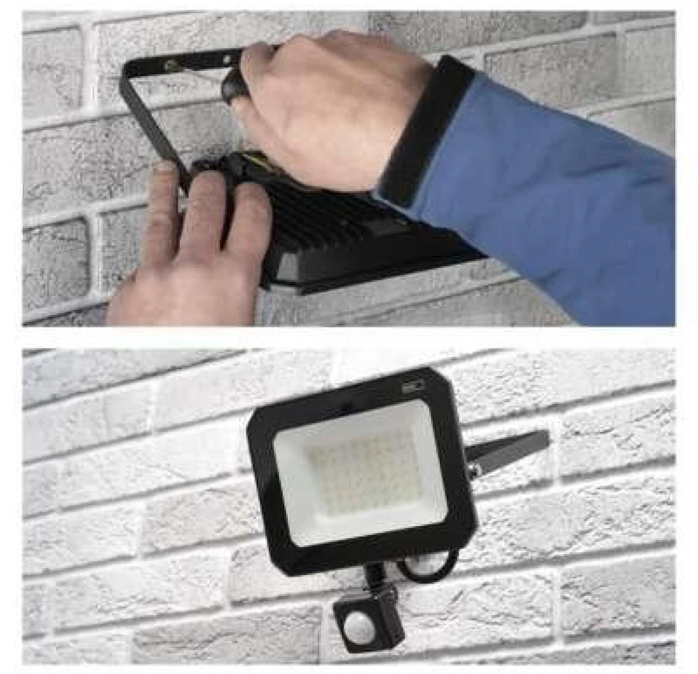 Kondicionierius Emos LED prožektorius SIMPO ZS2343, 50 W, 5000 lm, IP44, neutraliai balta, PIR jutiklis, aliuminis