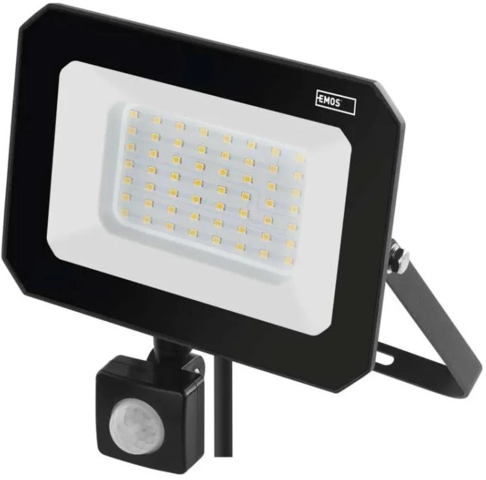 Kondicionierius Emos LED prožektorius SIMPO ZS2343, 50 W, 5000 lm, IP44, neutraliai balta, PIR jutiklis, aliuminis